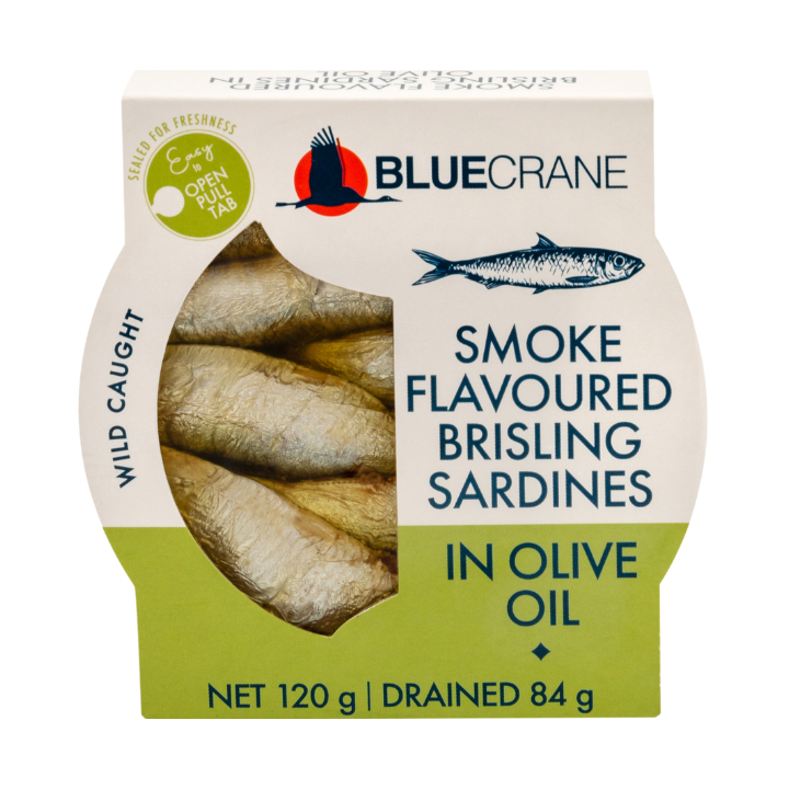 Blue Crane Smoke Flavoured Brisling Sardines in Olive Oil