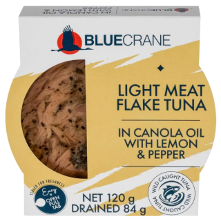 Blue Crane Light Meat Flake Tuna in Canola Oil w/ Lemon and Pepper