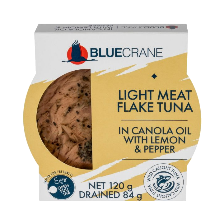 Blue Crane Light Meat Flake Tuna in Canola Oil w/ Lemon and Pepper